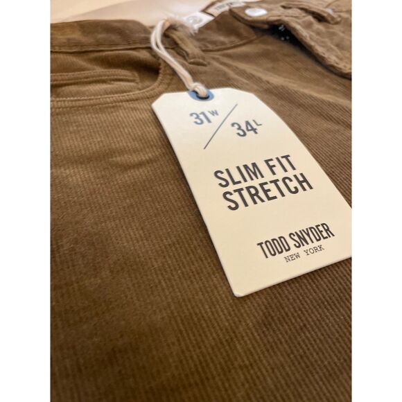 Todd Snyder Slim Fit 5-Pocket Italian Corduroy Pant in Caramel (Size 31x34) - Picture 4 of 5